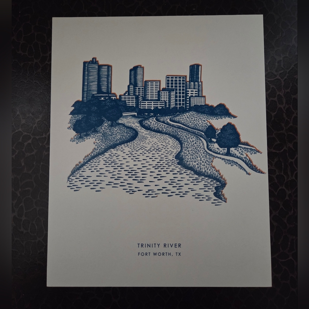 Katie Kime Gallery Print Trinity River Fort Worth TX, 8"x10" NO FRAME